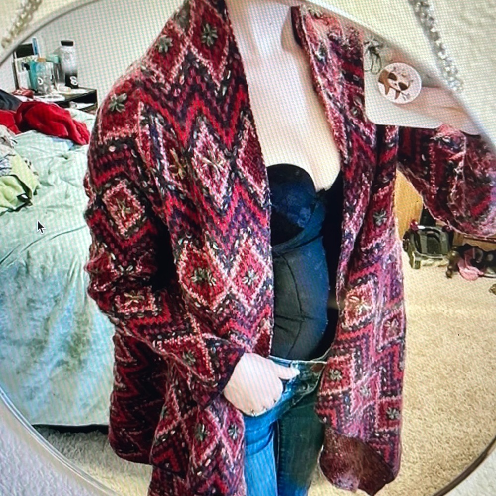 Gorgeous Anthropologie Multi-colored Wool Cardigan